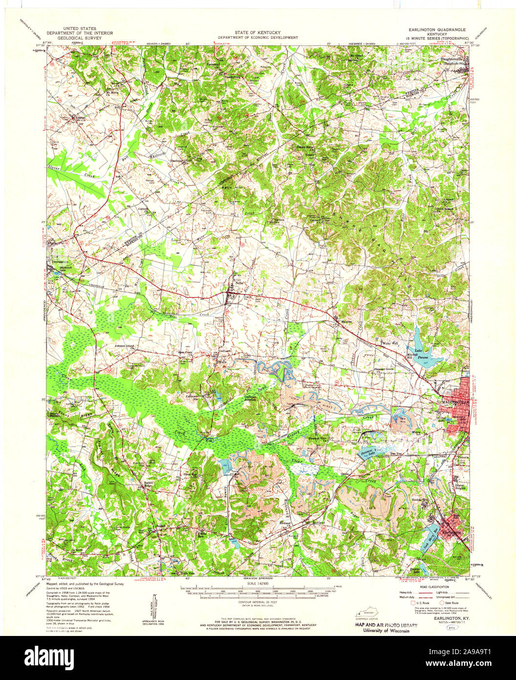 Map of earlington hires stock photography and images Alamy