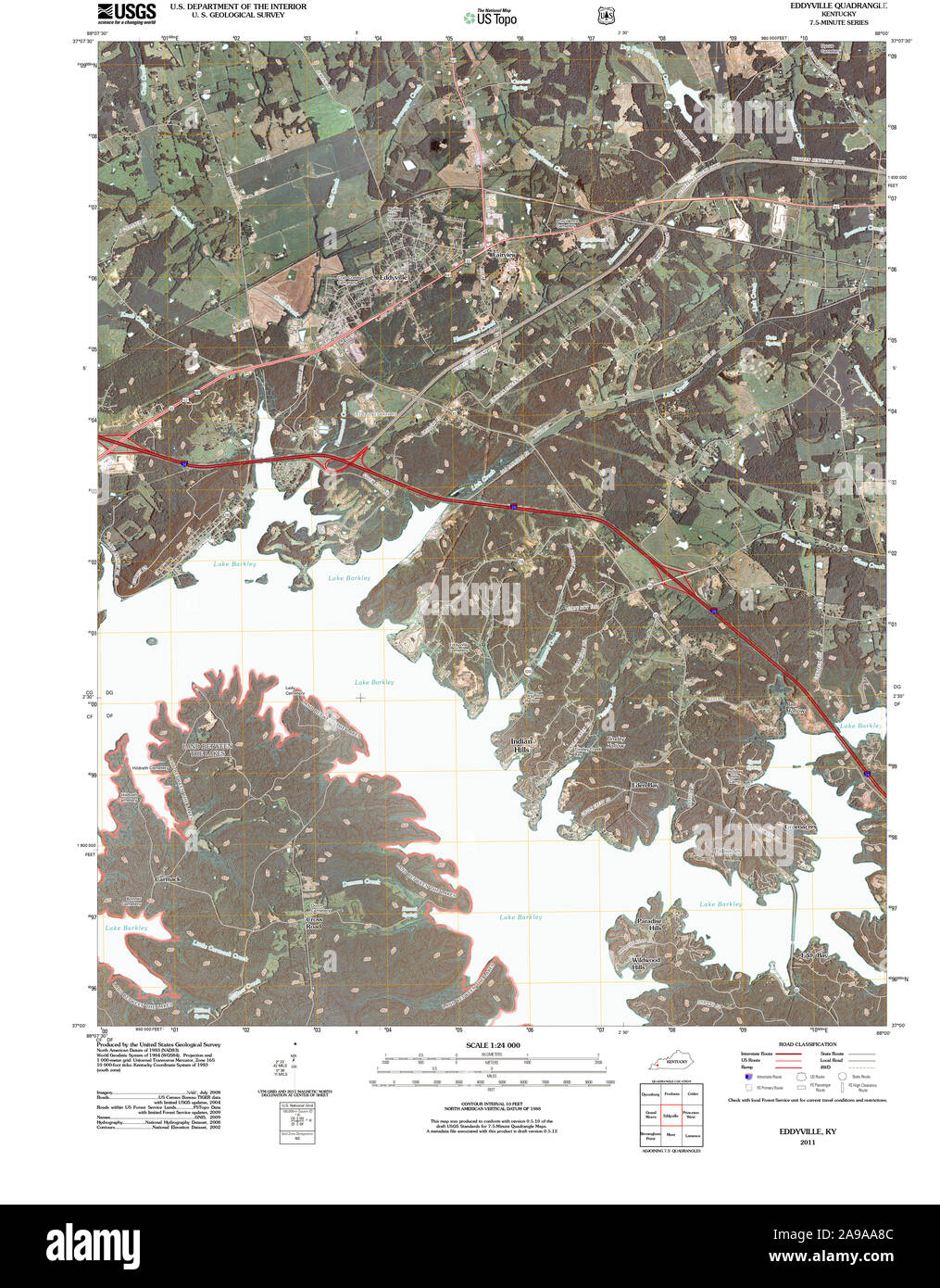 Map of eddyville Cut Out Stock Images & Pictures Alamy