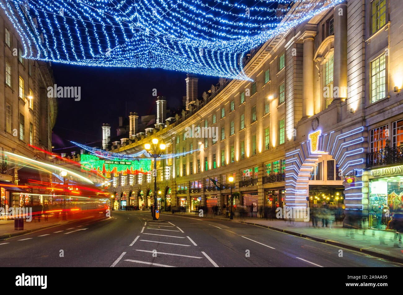 LONDON, UK CIRCA DECEMBER 2011 Christmas illuminations at Regent