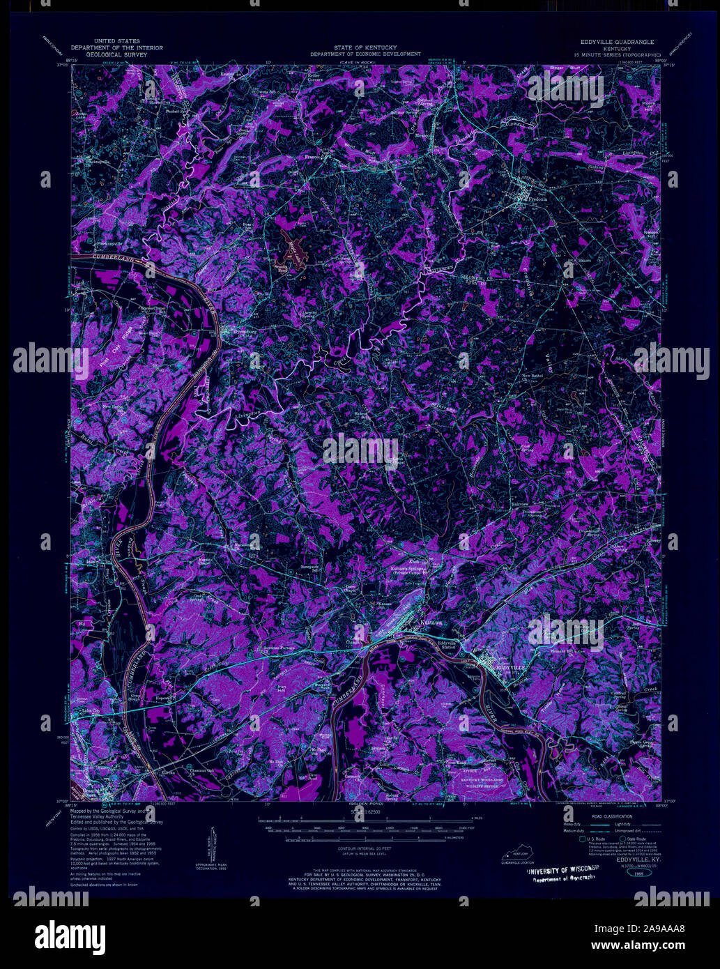 Map of eddyville hires stock photography and images Alamy