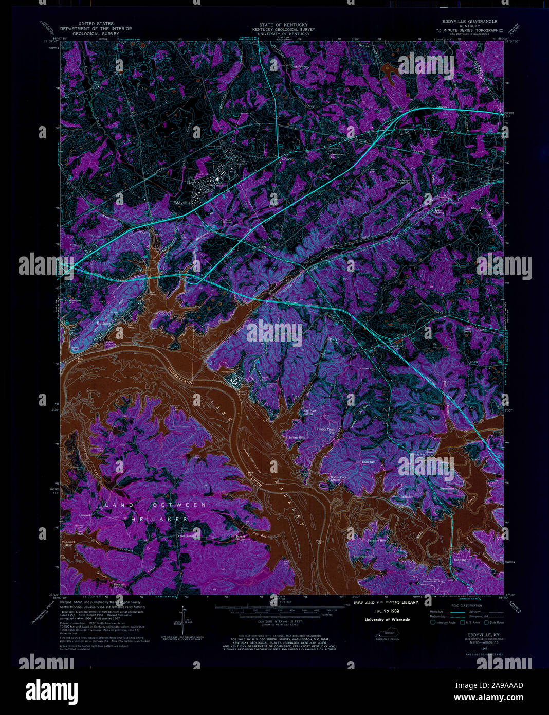 Map of eddyville hires stock photography and images Alamy