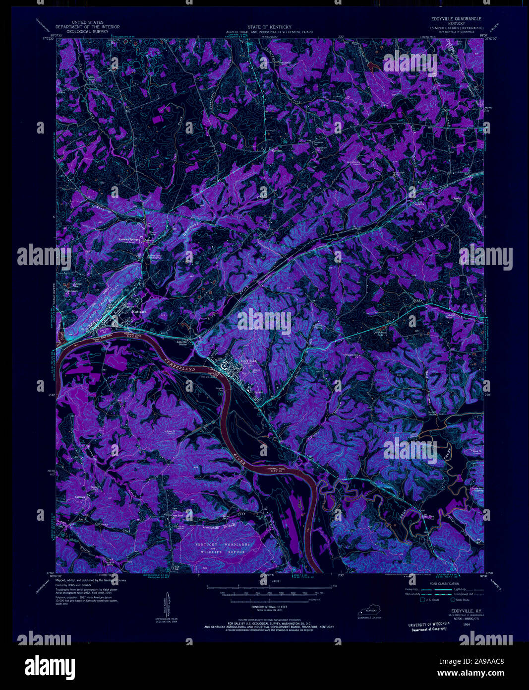 Map of eddyville hires stock photography and images Alamy