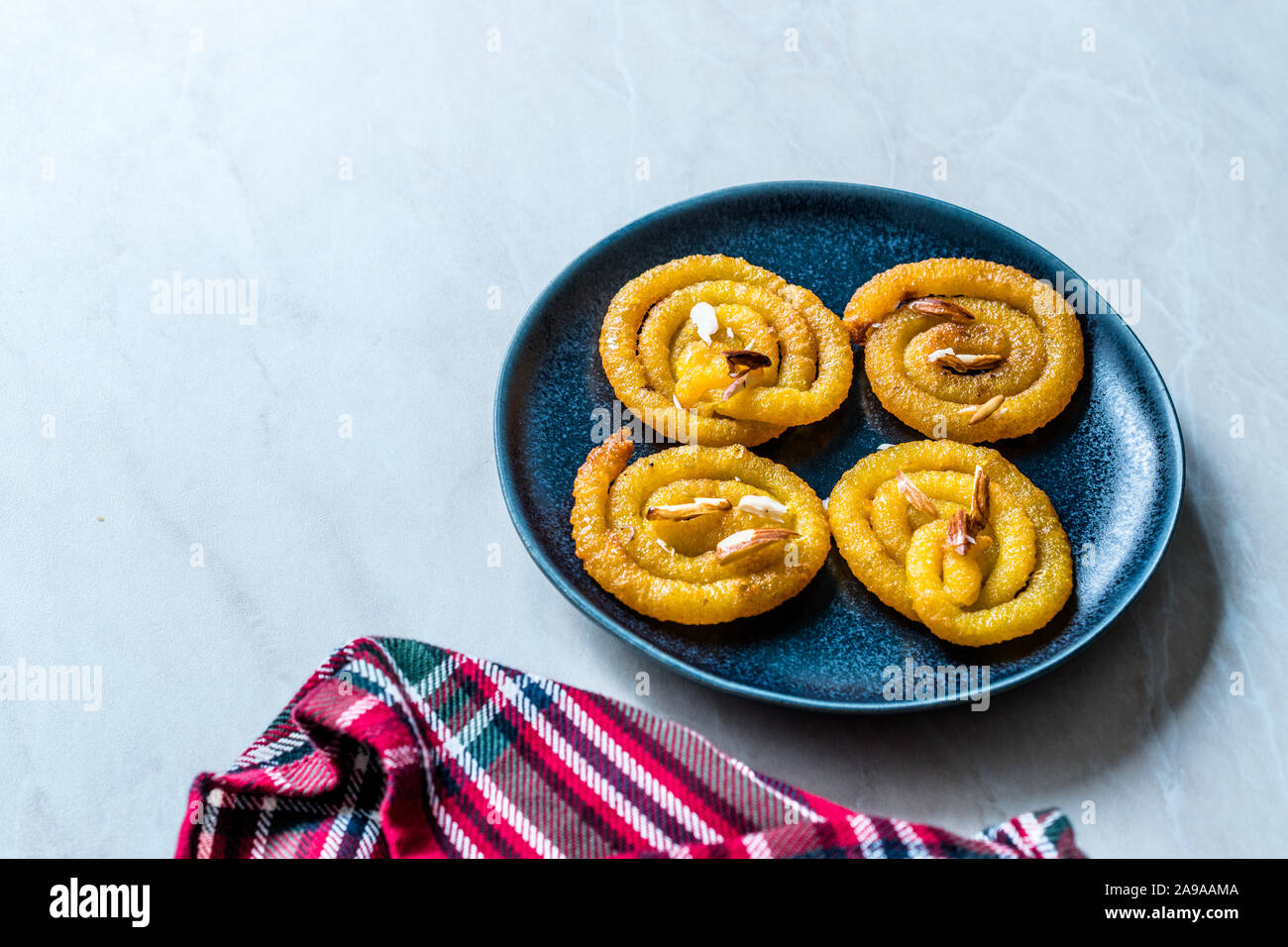 Jalebi or Jilbi or imarati, indian sweet food fried in pure ghee