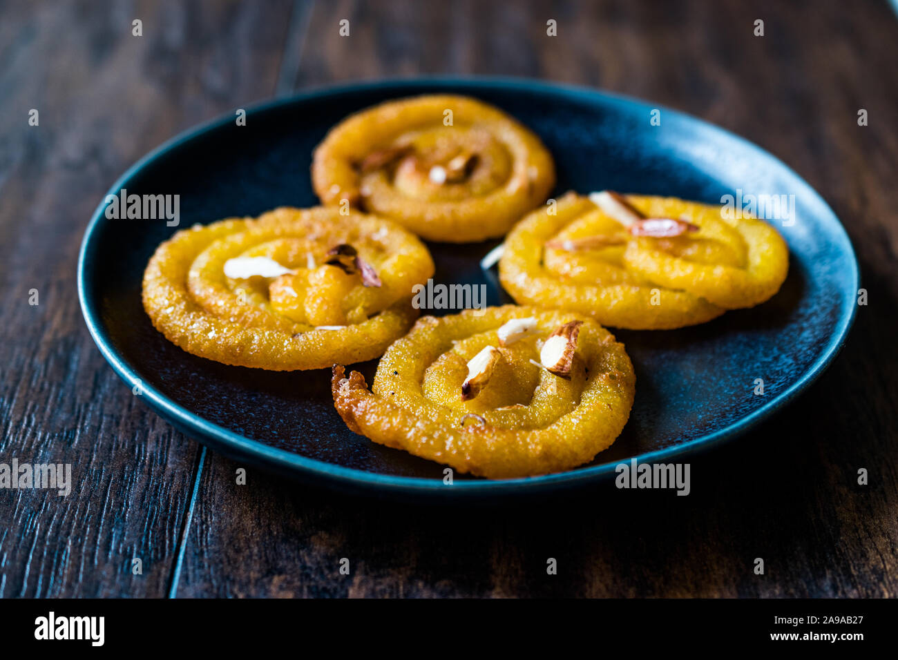 Jalebi or Jilbi or imarati, indian sweet food fried in pure ghee