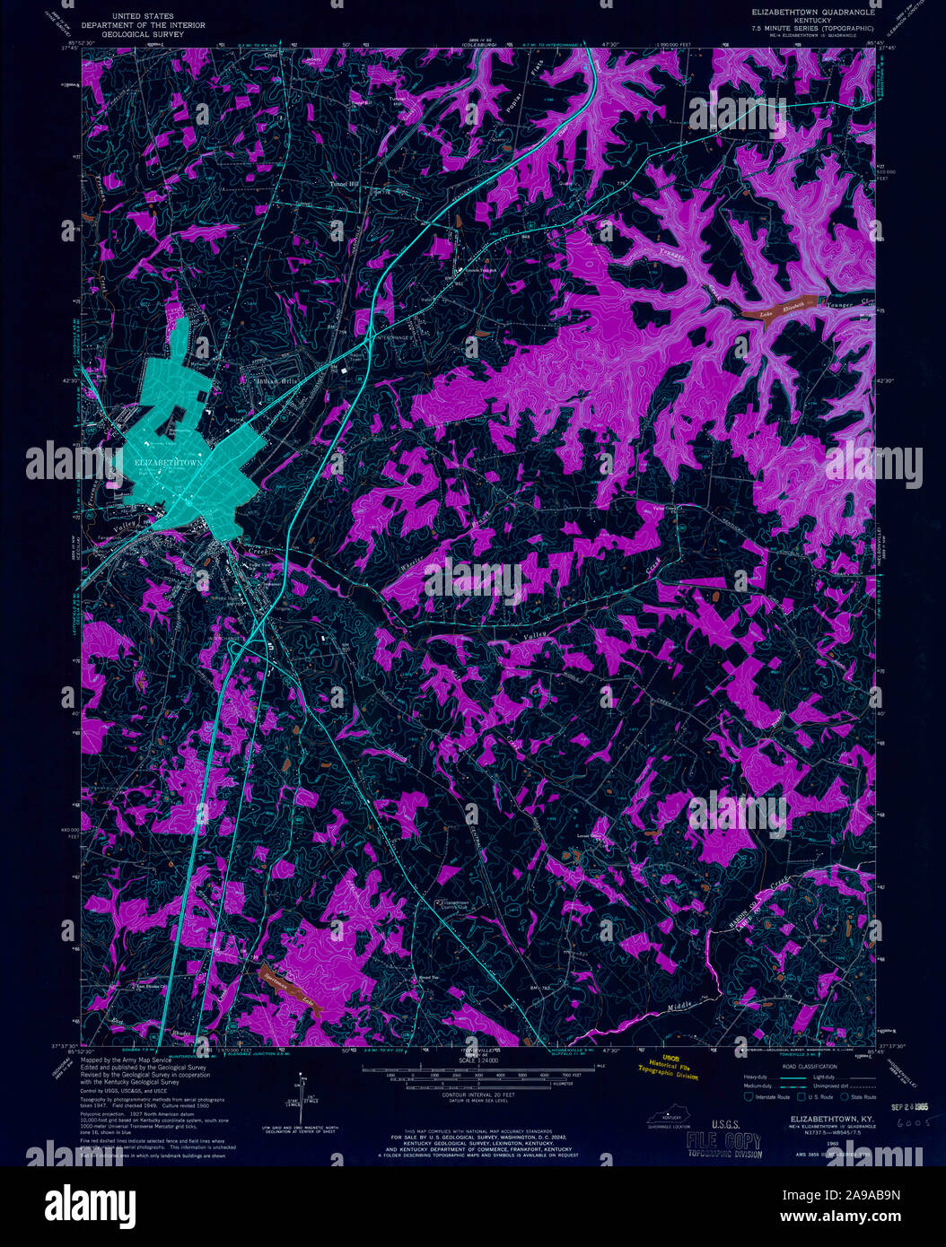 Elizabethtown kentucky map hires stock photography and images Alamy