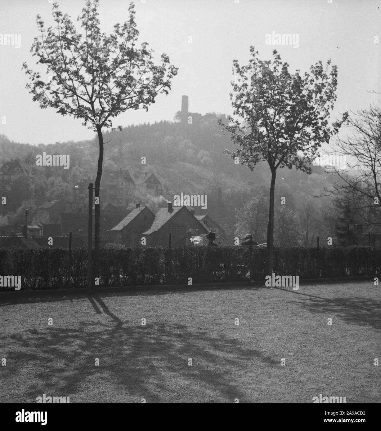 View on the Burg Windeck in Weinheim, Germany 1930s. Stock Photo