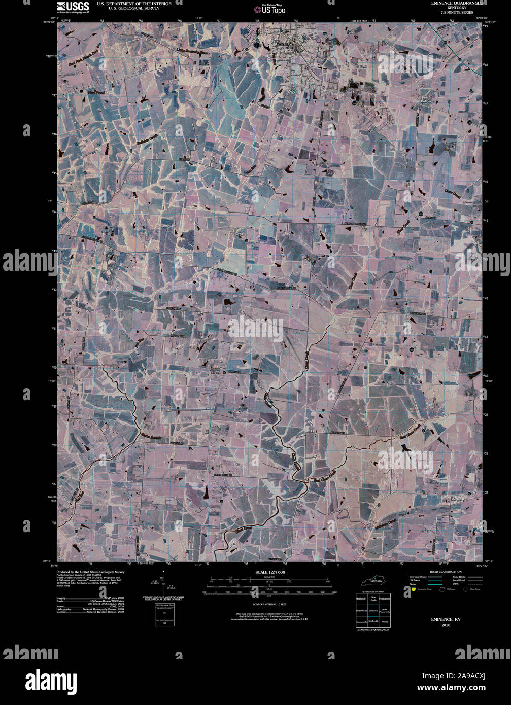 Map of eminence hires stock photography and images Alamy