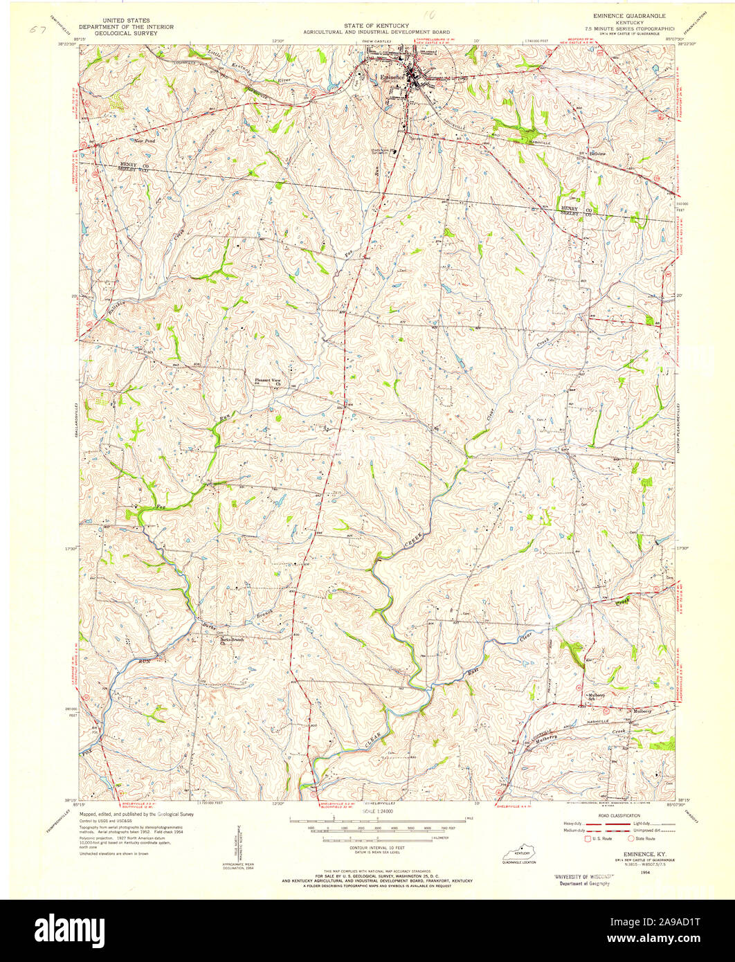 Map of eminence hires stock photography and images Alamy