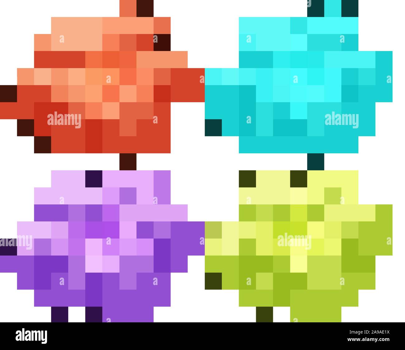 Isolated set of flowers illustration Stock Vector Image & Art - Alamy