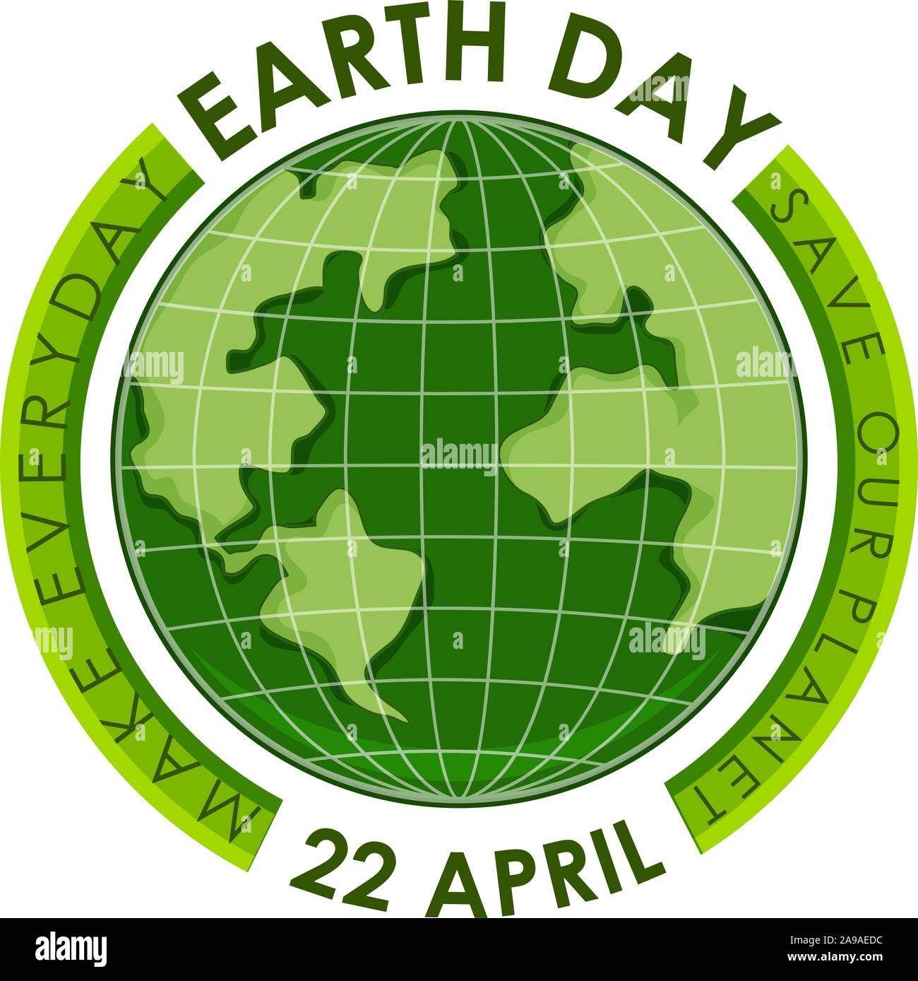 Green earth day poster illustration Stock Vector Image & Art - Alamy