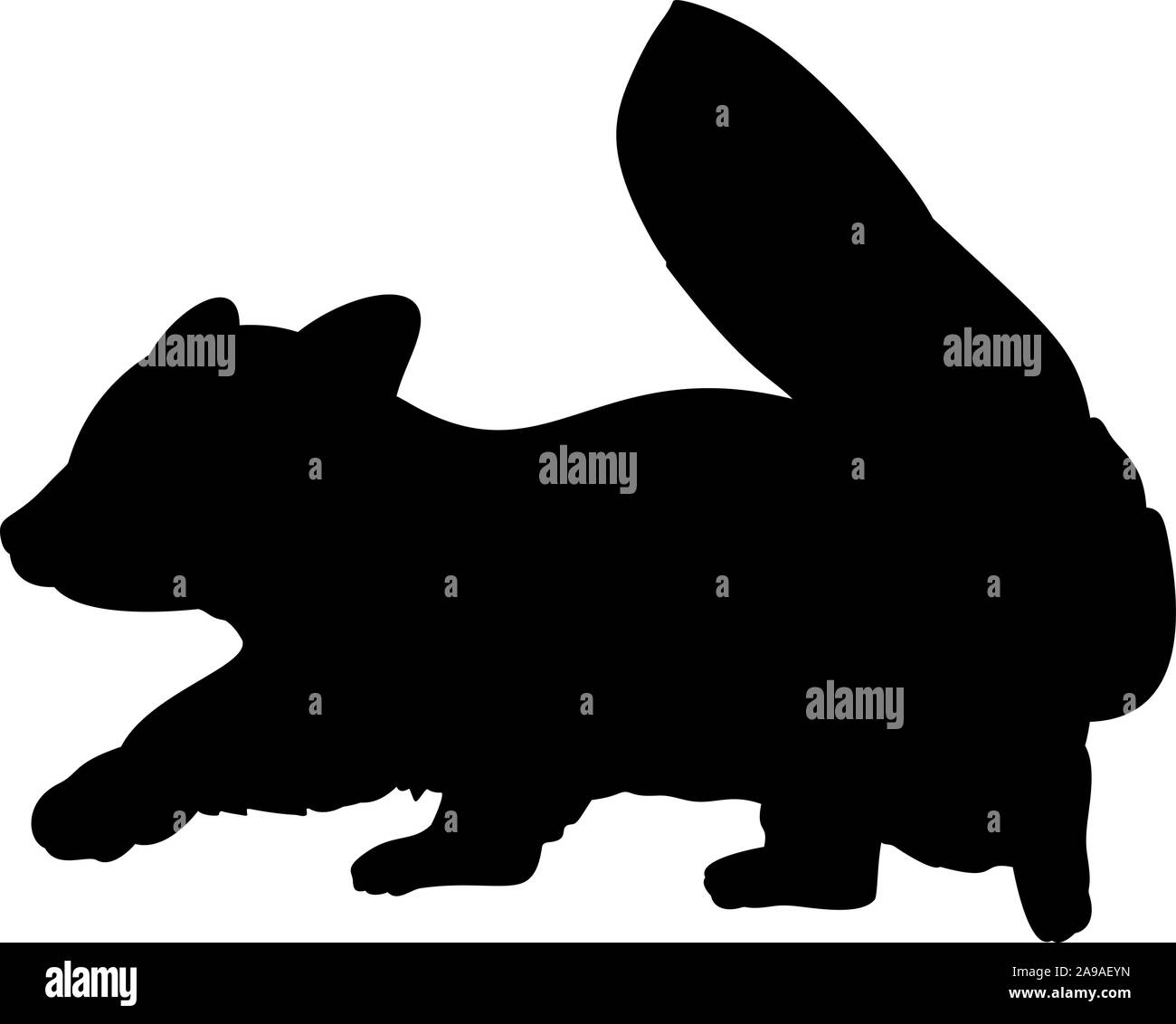 Silhouette Of Little Red Panda Cute Young Animal Vector Illustrator Stock Vector Image Art Alamy