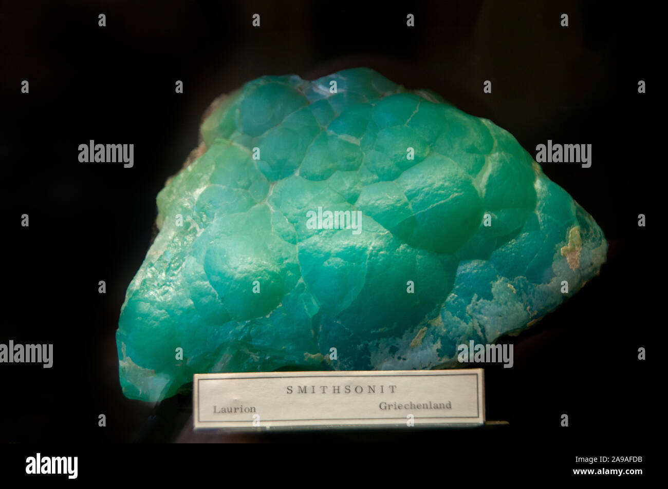 Smithsonite, or zinc spar, is zinc carbonate (ZnCO3), a mineral ore of