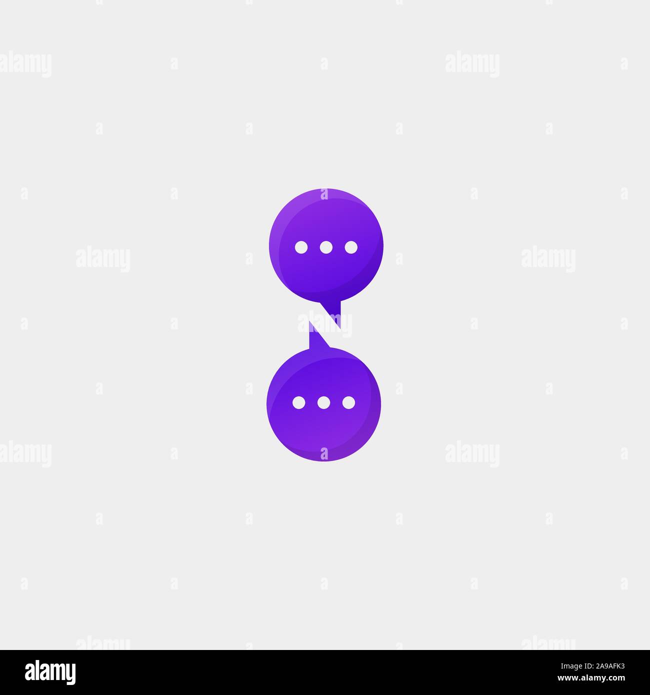 Letter N Chat Logo Template Vector Design Stock Vector