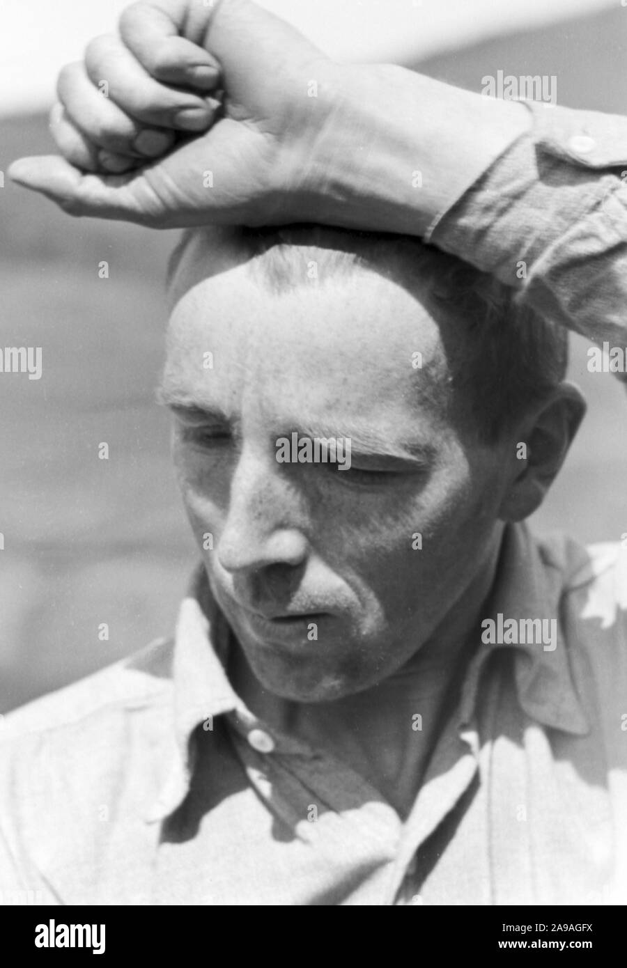 A vintner at work in the Wachau valley in Austria, Germany 1930s. Stock Photo