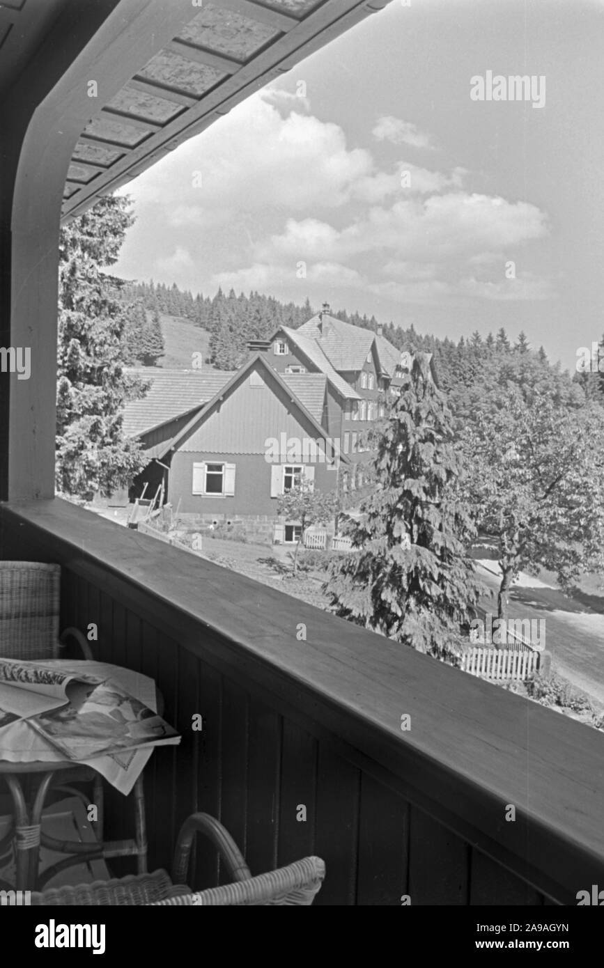 A trip to Ruhestein in the Black Forest, Germany 1930s. Stock Photo