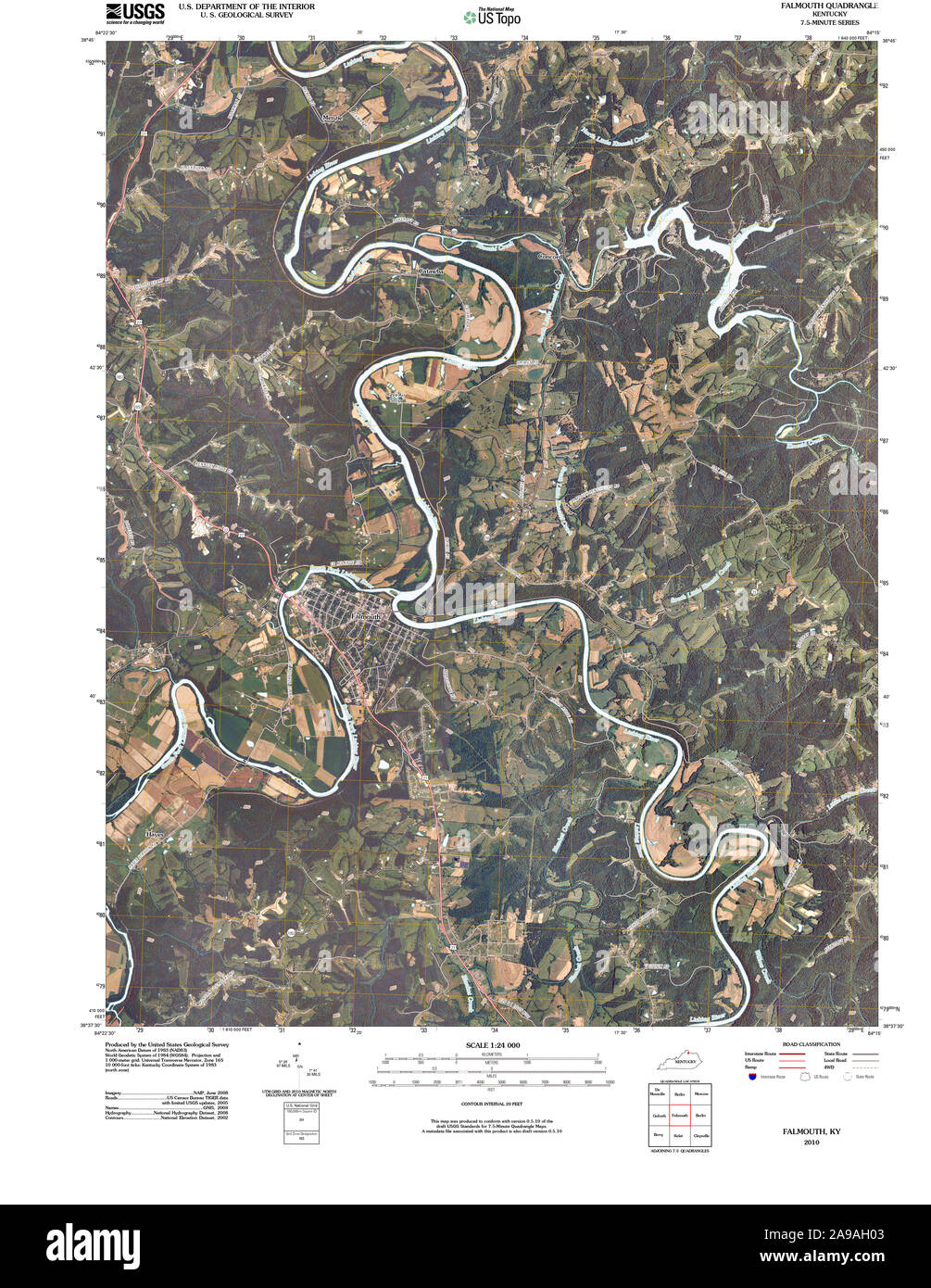 Map of falmouth kentucky hires stock photography and images Alamy