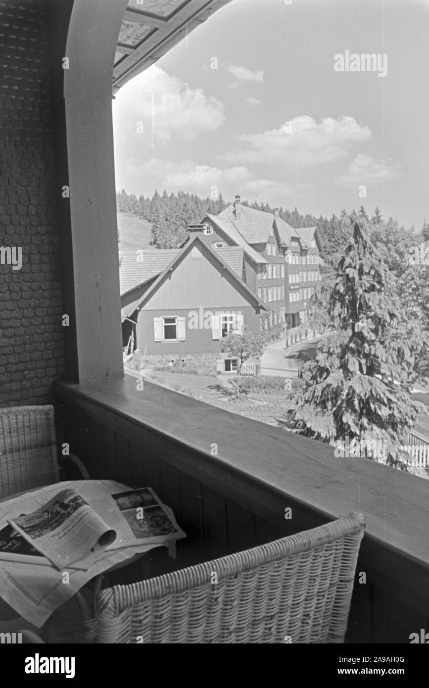 A trip to Ruhestein in the Black Forest, Germany 1930s. Stock Photo