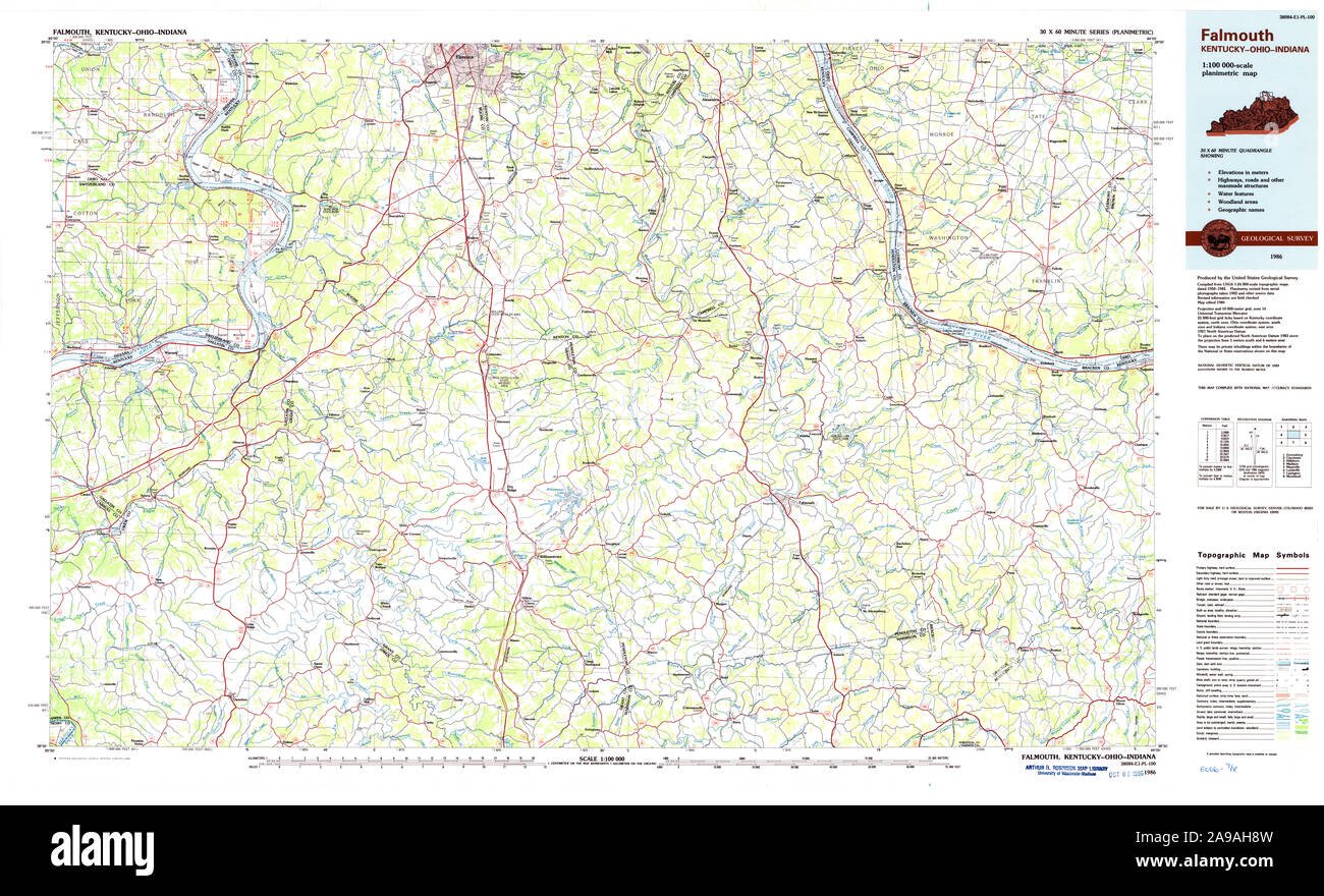 Map of falmouth kentucky hires stock photography and images Alamy