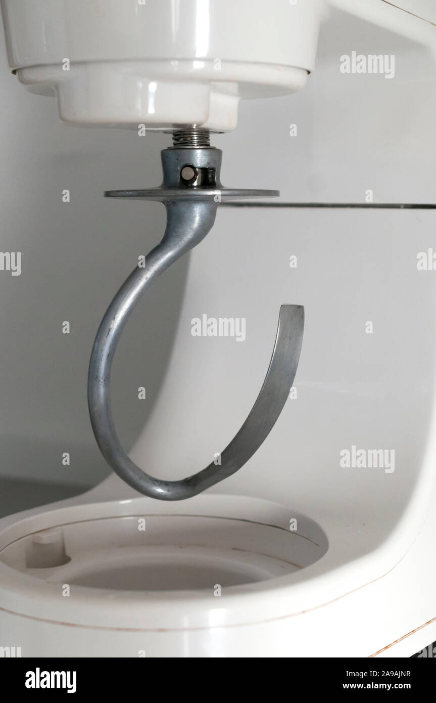 Dough hook on a kitchen food processor Stock Photo Alamy