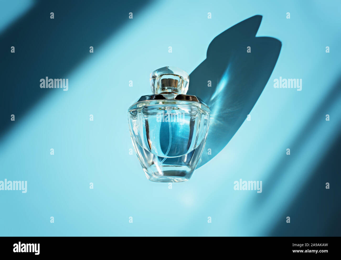 perfume in light blue bottle
