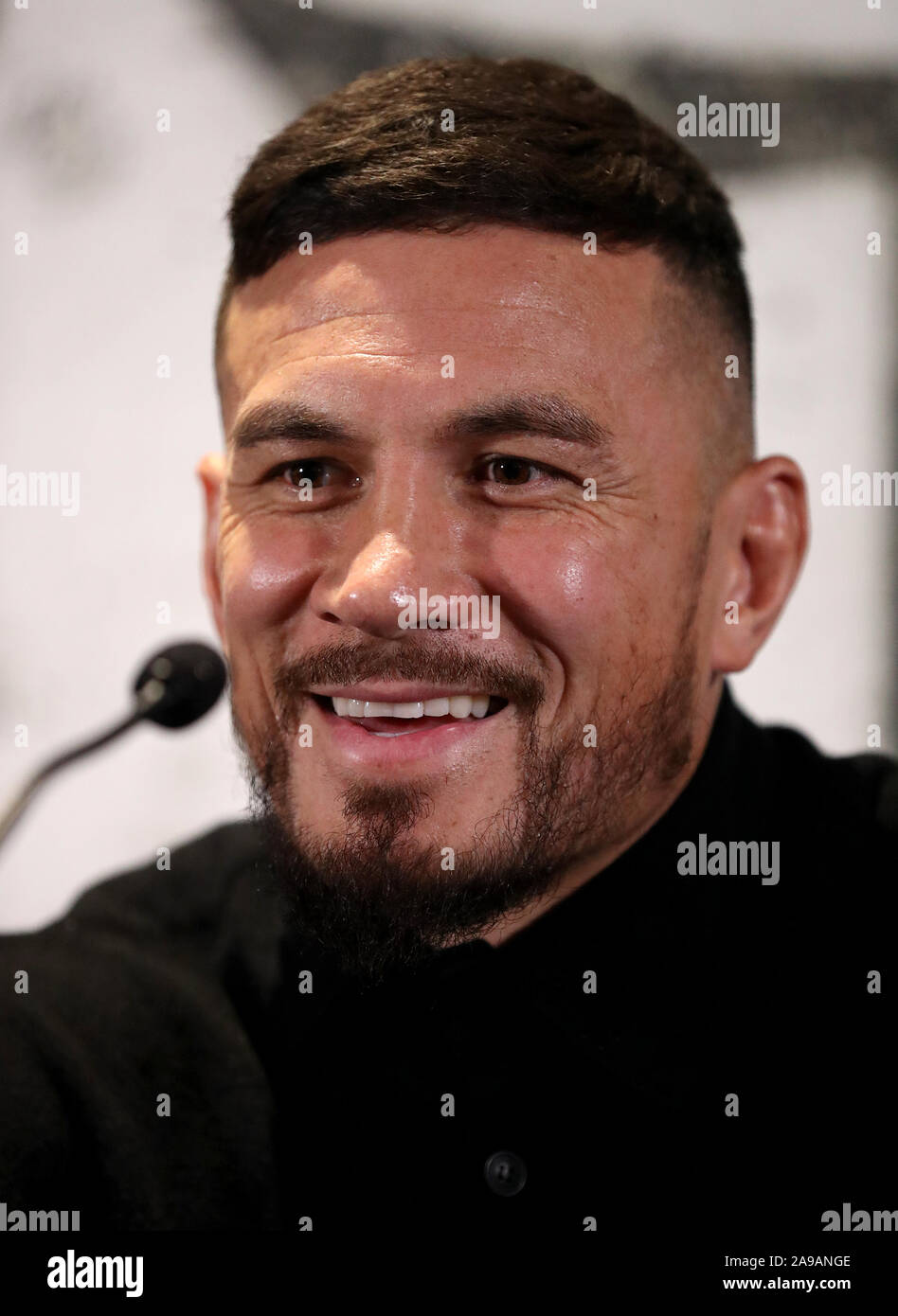 Sonny Bill Williams During The Press Conference At The Emirates Stadium London Stock Photo Alamy