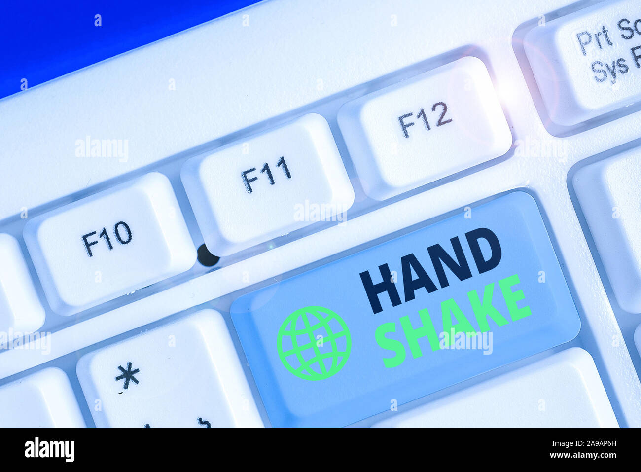 Shake Writing Welcome word made hand hi-res stock photography and images - Alamy