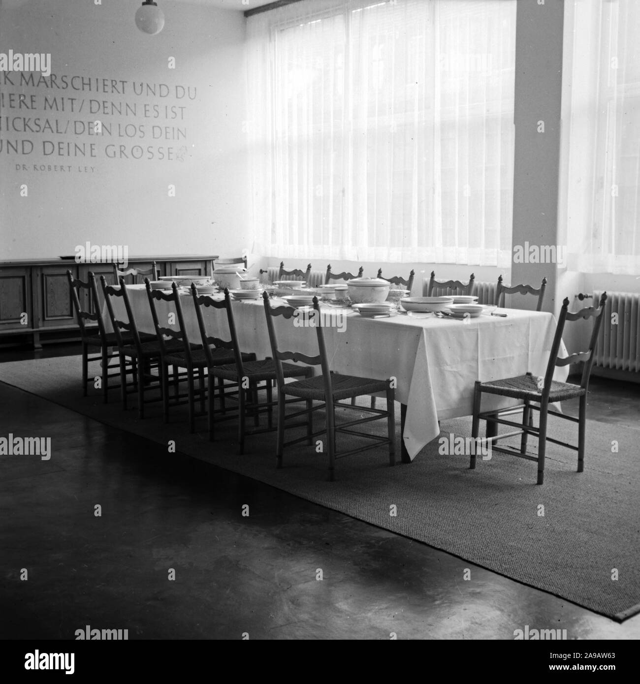 Exhibition with planned architecture in Nazi Germany, 1930s. Stock Photo