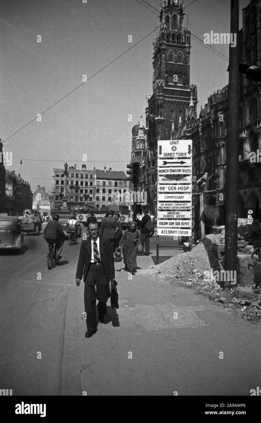 Post-war period in Munich Stock Photo