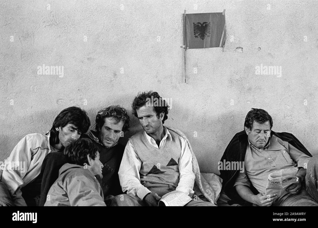EX-POLITICAL PRISONERS ON HUNGER STRIKE, TIRANA, ALBANIA, SEP' 91, Stock Photo