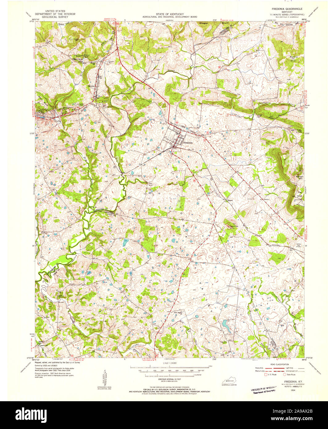 Map of fredonia hires stock photography and images Alamy