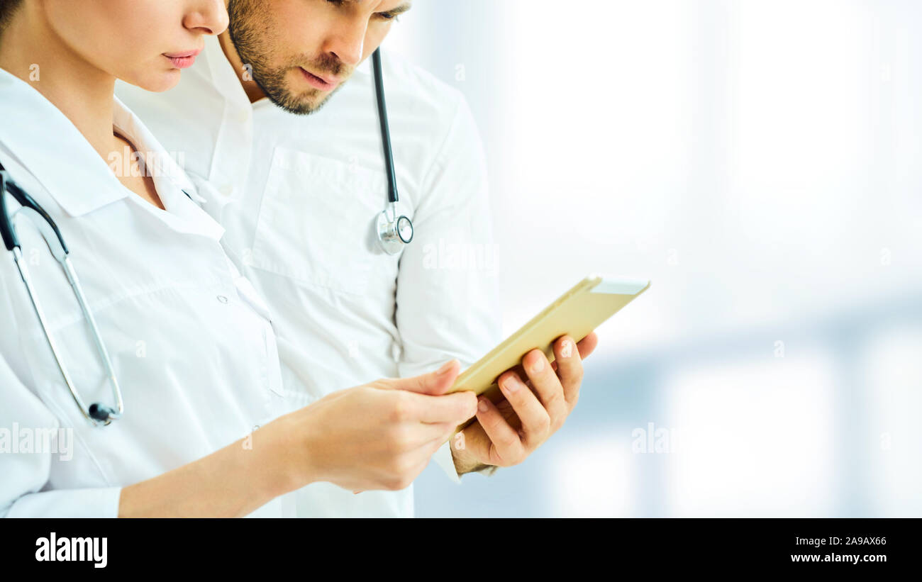 Young doctors. medical history. Working physician concept Stock Photo