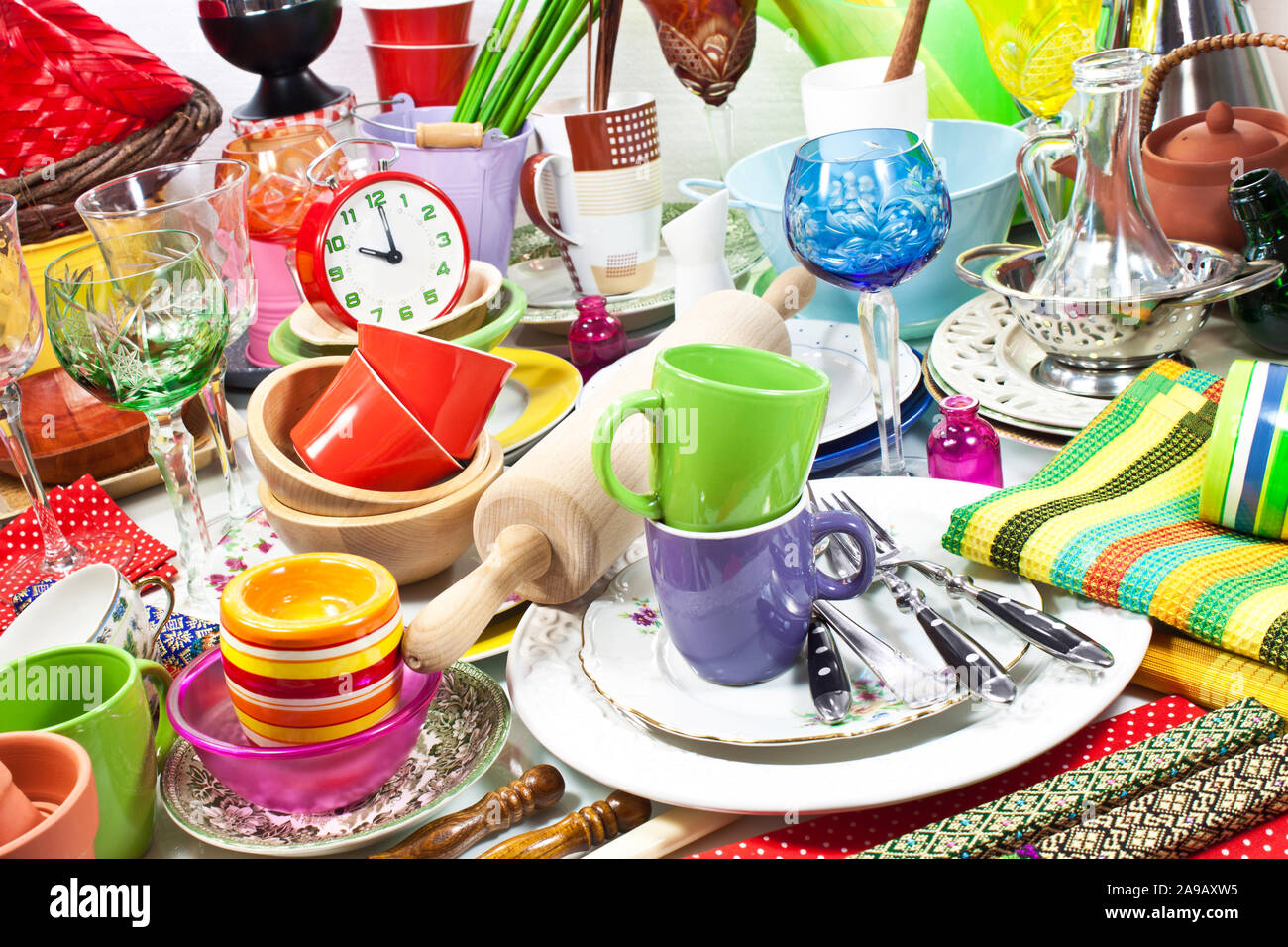 Flea market background Stock Photo - Alamy
