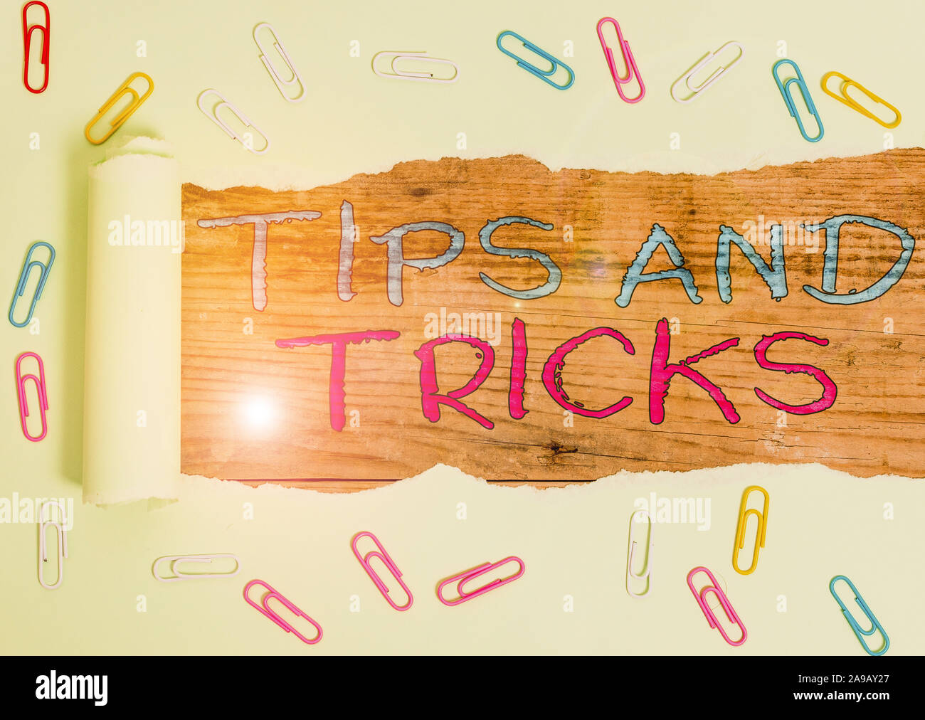 Writing note showing Tips And Tricks. Business concept for helpful ...