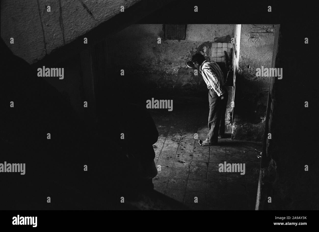 Patients in mental hospital, (Fier ?) , Albania, 1992. Stock Photo