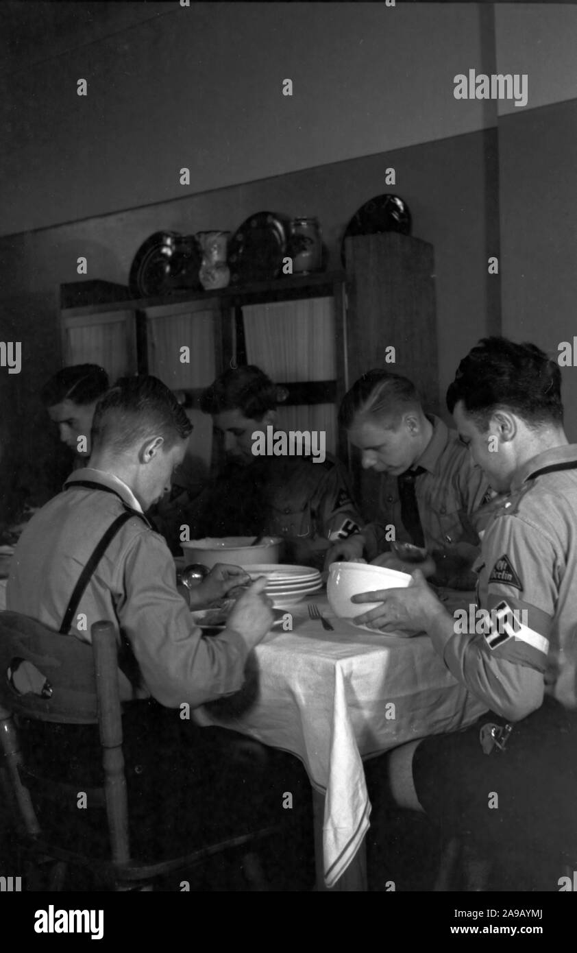 Daily business at an apprentice home of the NSV organization at Berlin Charlottenburg, Germany 1930s. Stock Photo