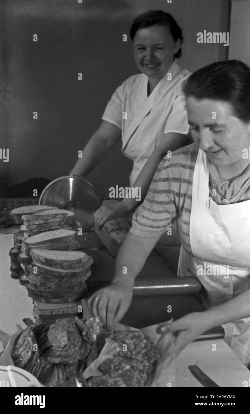 Daily business at an apprentice home of the NSV organization at Berlin Charlottenburg, Germany 1930s. Stock Photo