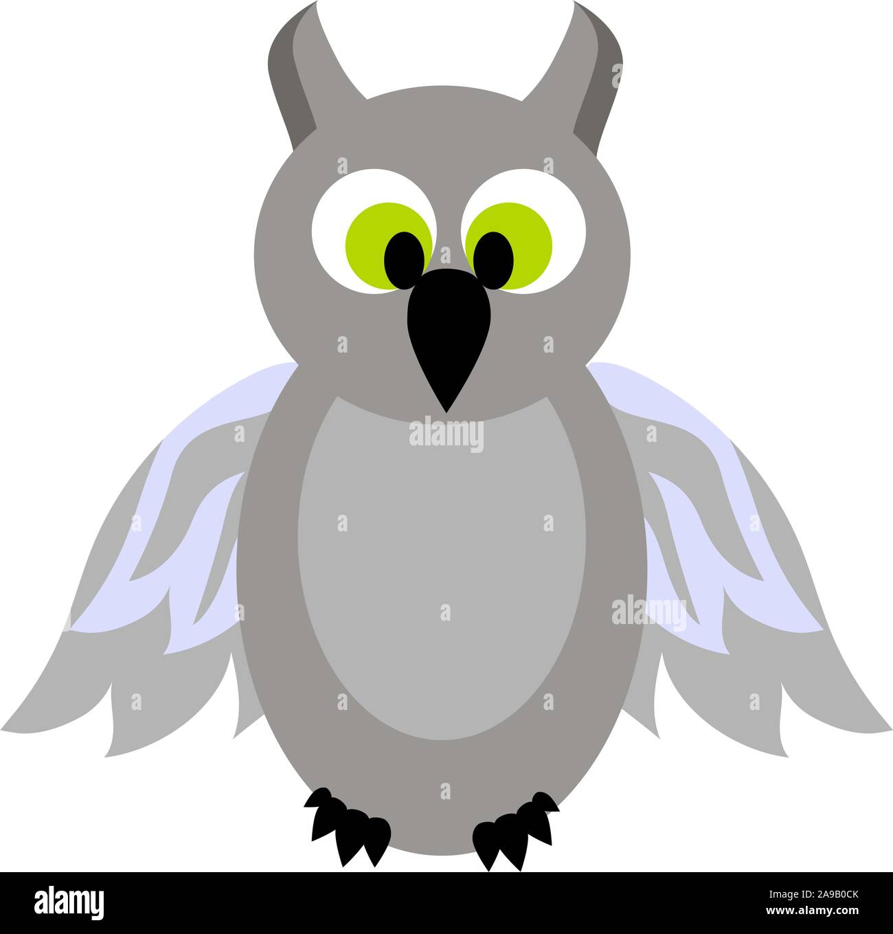 Owl vector illustration isolated on white background.. Stock Vector