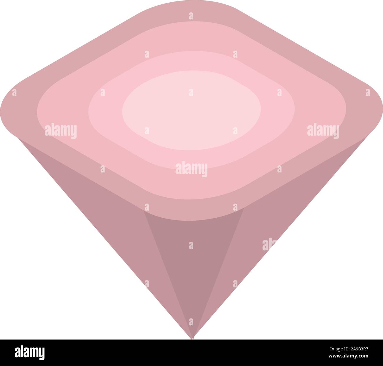 Brown jewel icon, isometric style Stock Vector