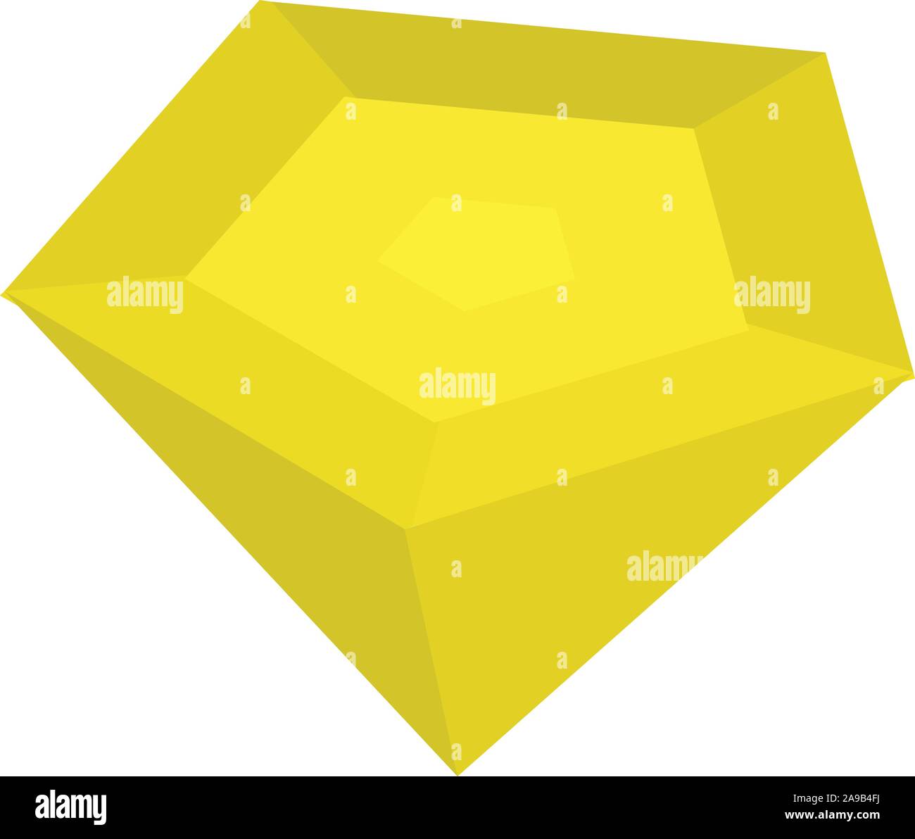 Yellow gem icon, isometric style Stock Vector