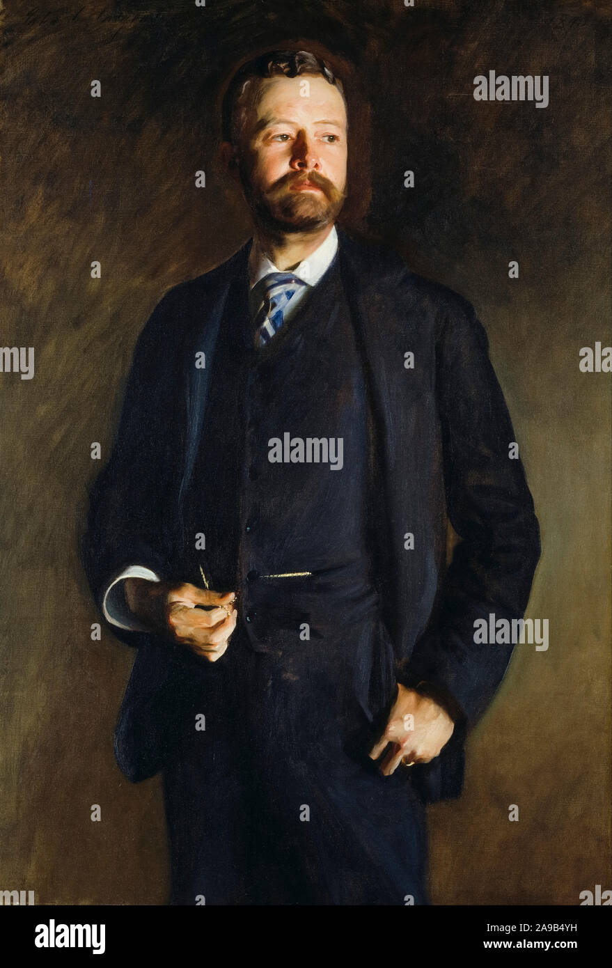 Henry Cabot Lodge, portrait painting in oil on canvas by John Singer Sargent, 1890 Stock Photo