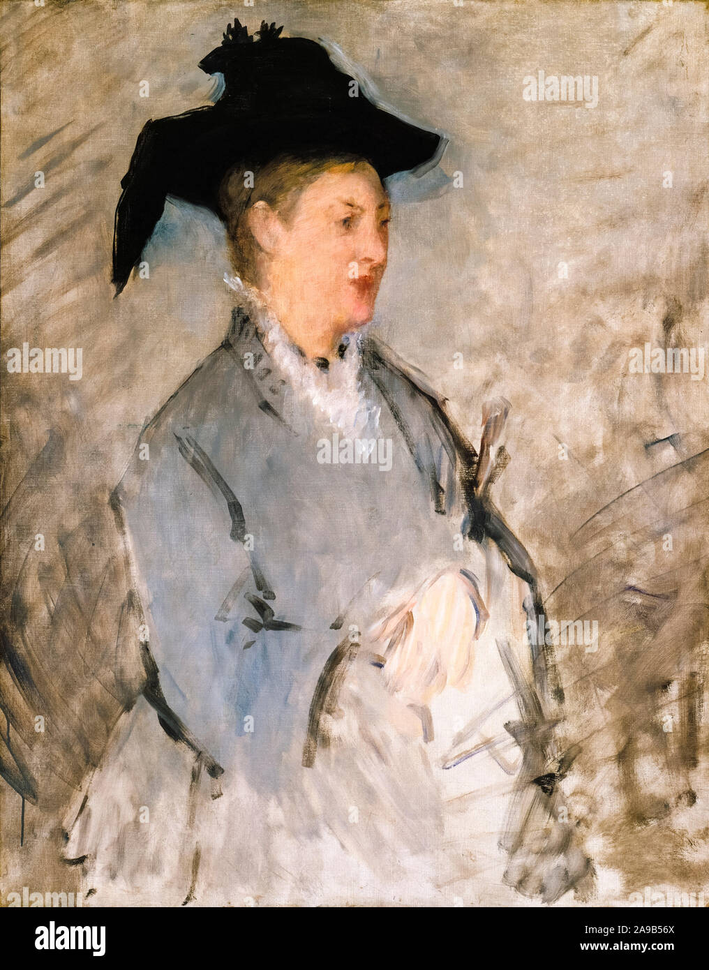 Edouard Manet, Madame Édouard Manet, (Suzanne Leenhoff, 1830–1906), portrait painting, circa 1873 Stock Photo