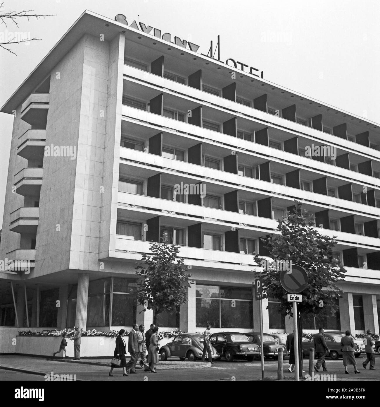 Savigny hotel at Frankfurt, Germany 1950s. Stock Photo