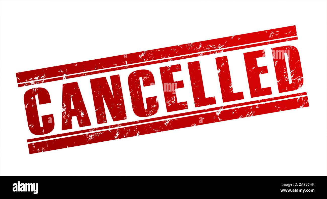 cancelled rubber stamp concept illustration isolated Stock Photo - Alamy