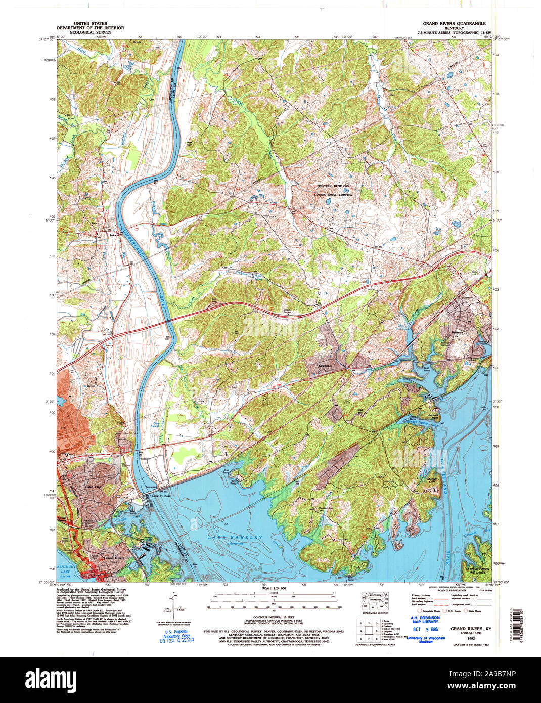 Grand Rivers Ky Map Grand Rivers Kentucky Cut Out Stock Images & Pictures - Alamy