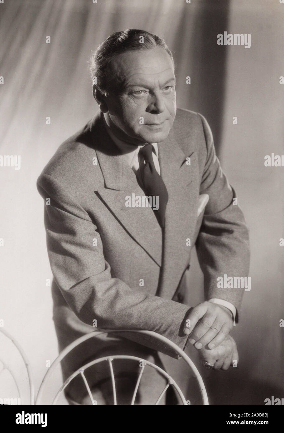 Paul Hartmann, deutscher Schauspieler, Deutschland späte 1950er Jahre. German actor Paul Hartmann, Germany late 1950s. Stock Photo