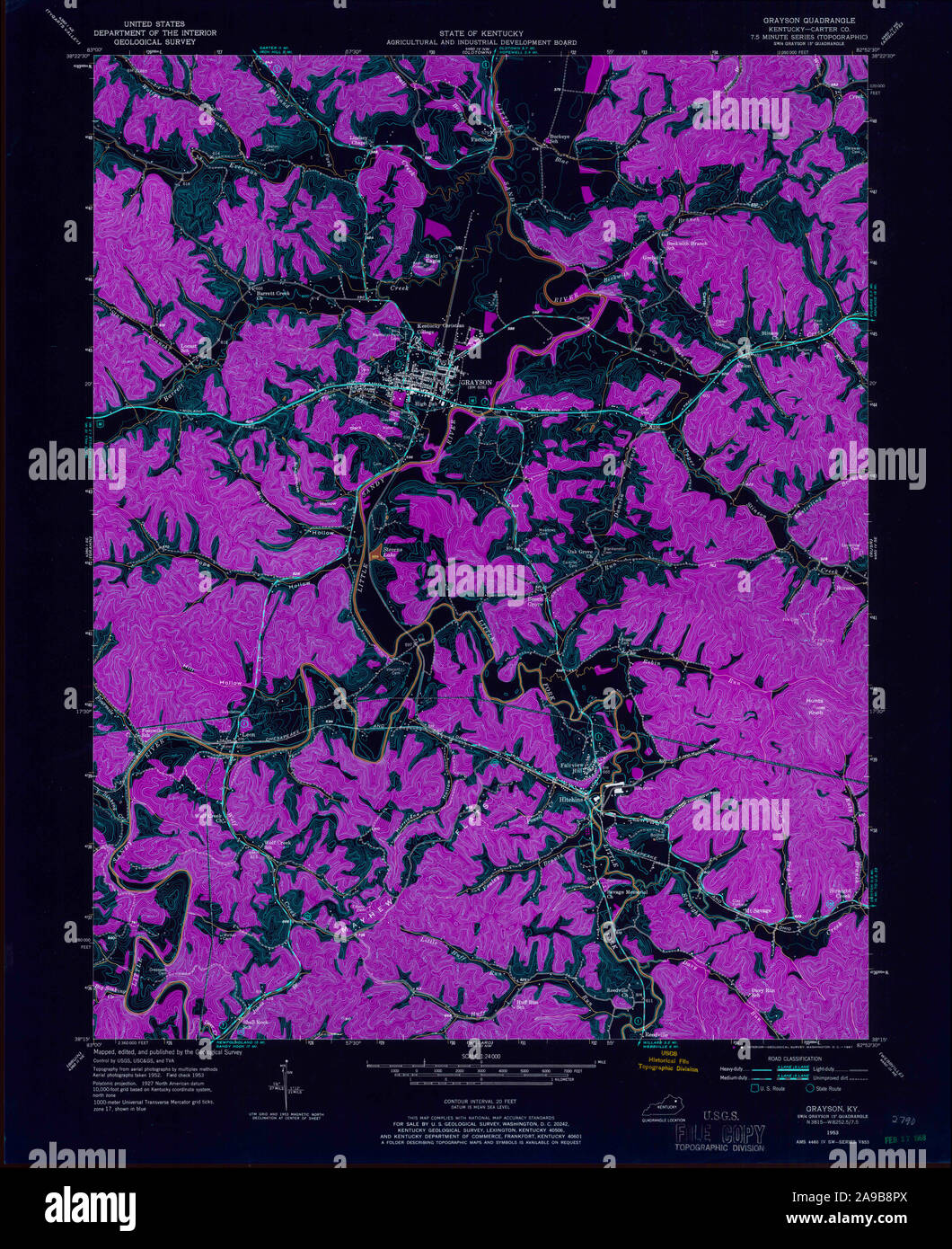 Map of grayson hi-res stock photography and images - Alamy