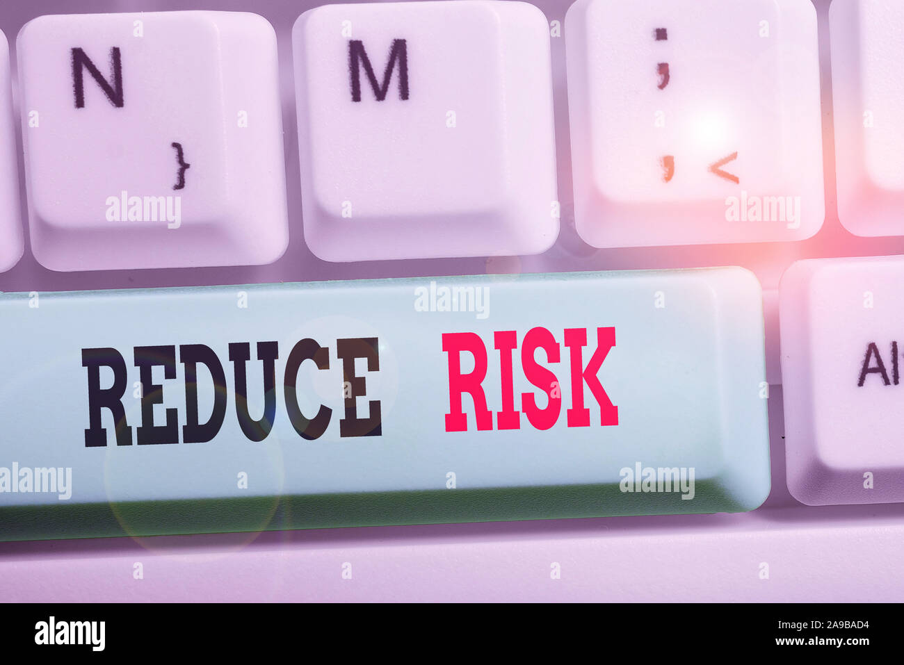 Word writing text Reduce Risk. Business photo showcasing lessen the ...