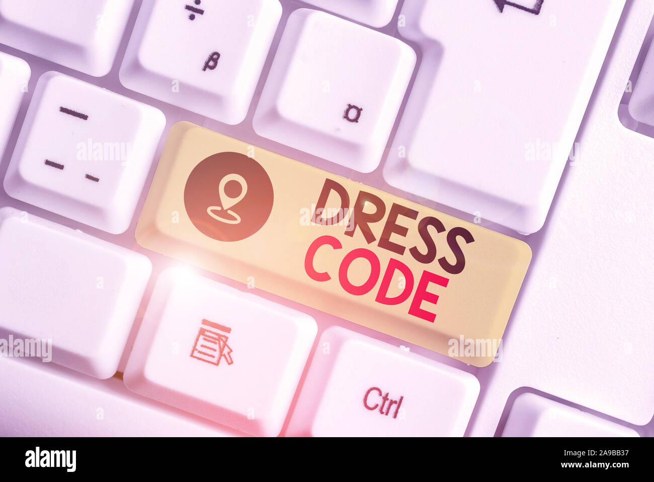 Text sign showing Dress Code. Business photo text an accepted way of ...