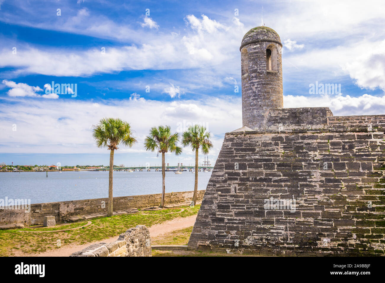 St. Augustine, Florida at the Castillo de San Marcos National Monument. Stock Photo