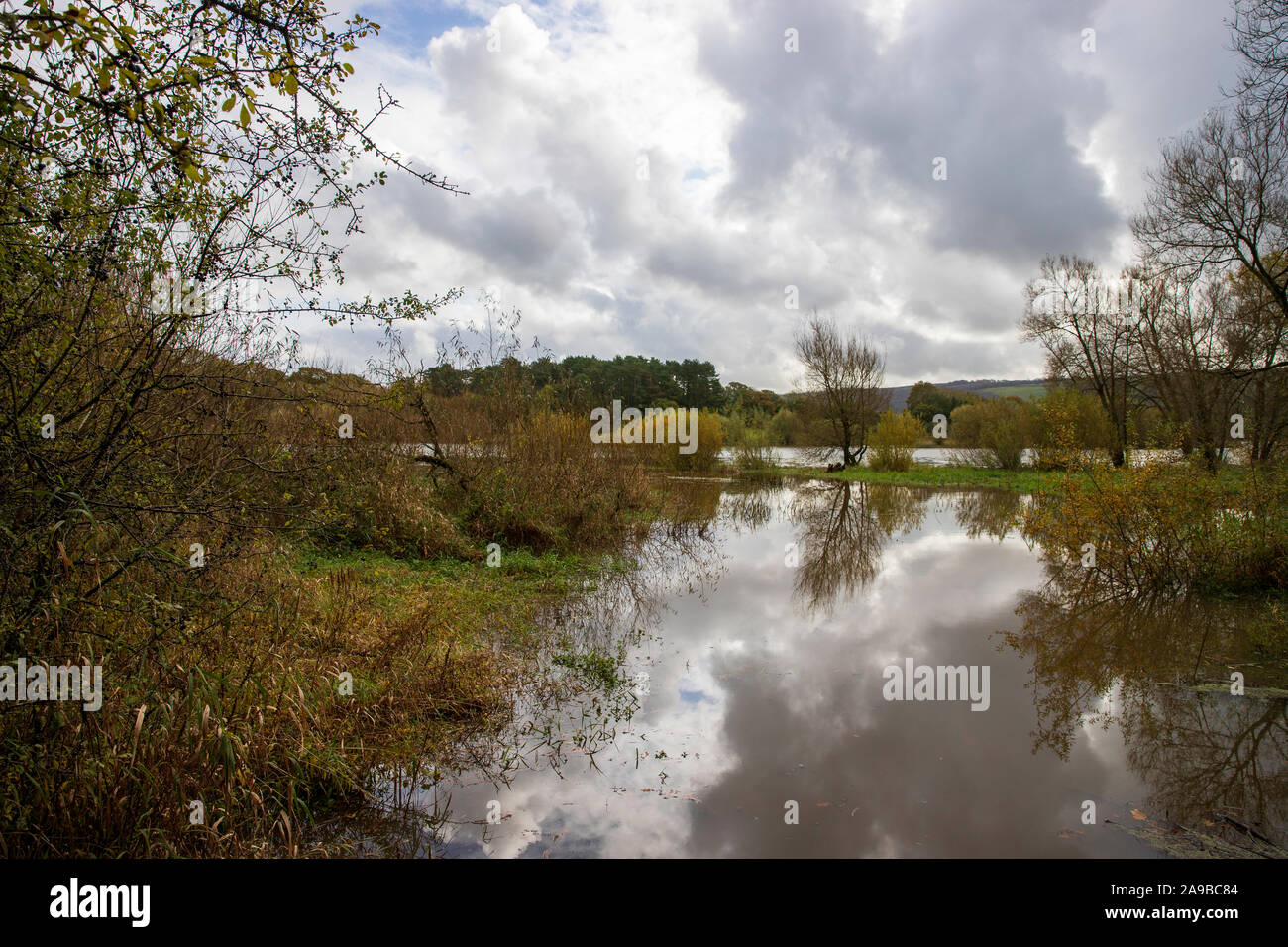 A view of Blagdon Lake created by Bristol Water in 1899, popular with